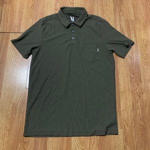 Vuori Ace Polo Shirt Mens Size Large Green Golf Tennis Stretch Pullover